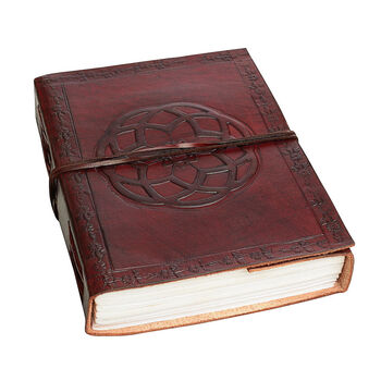 Indra Celtic Knot Leather Journal Notebook, 6 of 10