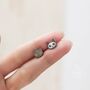 Cute Black Cat Stud Earrings In Sterling Silver, thumbnail 8 of 12