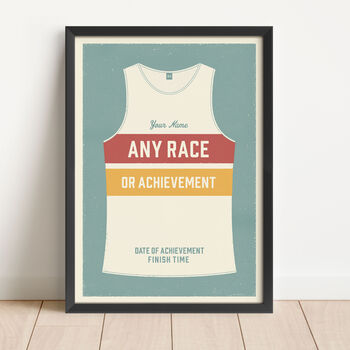 Personalised Running Vest Print With Stripes, 2 of 5