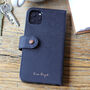 Personalised Black Vegan Leather iPhone 11 Pro Max Case, thumbnail 5 of 6