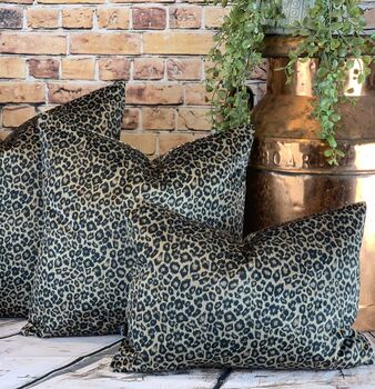 Leopard Velvet Print Cushion, 4 of 12