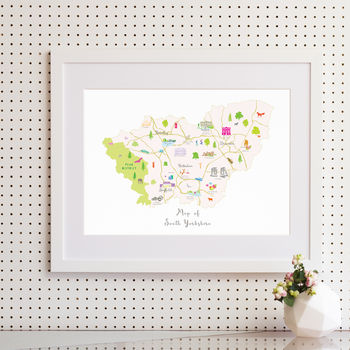 Map Of South Yorkshire Art Print, 5 of 8