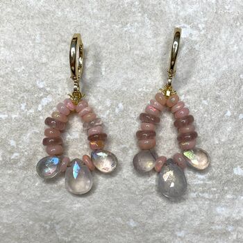 'Angel' Opal And Quartz Drop Earrings, 4 of 6