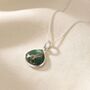 Emerald May Birthstone Sterling Silver Necklace, thumbnail 1 of 3