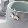 Silver Hammered Disc Drop Earrings, thumbnail 1 of 10