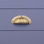 Brass Scalloped Cup Handle, thumbnail 2 of 6