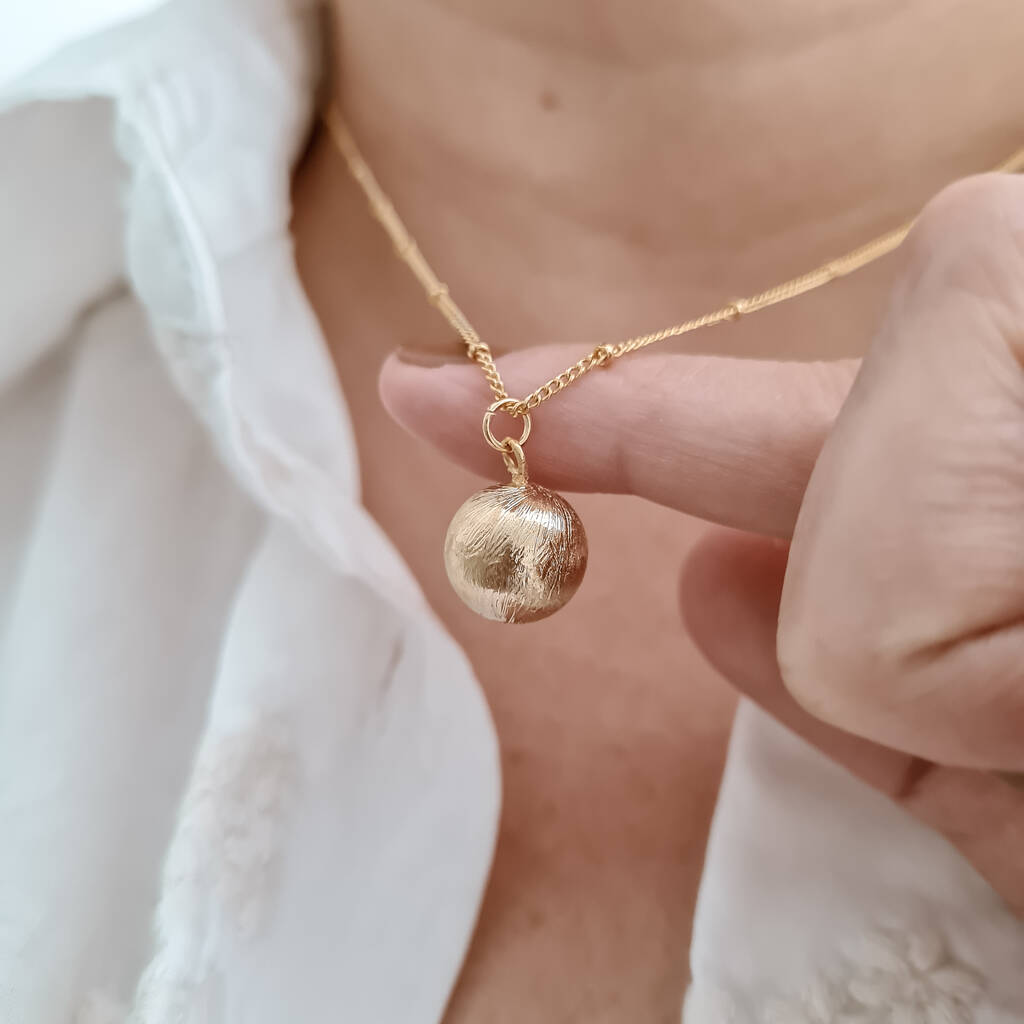 Minimal Ball Pendant Necklace, 1 of 4