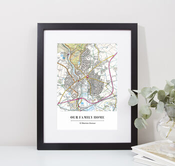 Our Family Home Personalised Map Print, 6 of 10