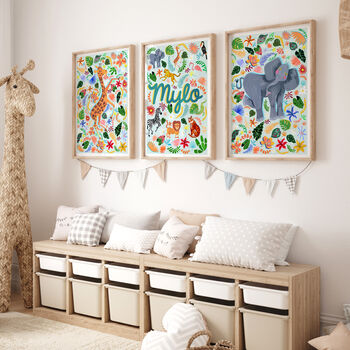 Safari Animal Name Print Set, 4 of 12