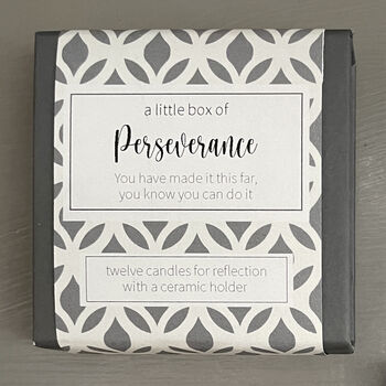 A Little Box Of Perseverance Mini Candle Gift Set, 3 of 7