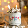 Vintage Candy Christmas Enamel Mug, thumbnail 1 of 8