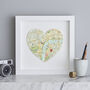 Personalised Location West End London Map Heart Print, thumbnail 5 of 6