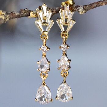 Elegant Art Deco Style Statement Earrings, 6 of 7