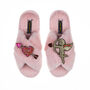 Classic Laines Slippers With Cupid And Love Brooch, thumbnail 3 of 7