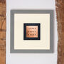 'Seven Happy Years' Hand Stamped Copper In Frame, thumbnail 1 of 4