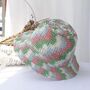 Monaco Grapefruit Ombré Crochet Multi Straw Beach Hat, thumbnail 7 of 7