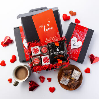 'With Love' Hot Chocolate And Brownies Letterbox Gift, 2 of 2