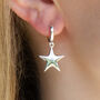 Sterling Silver Puffy Star Earrings, thumbnail 3 of 6