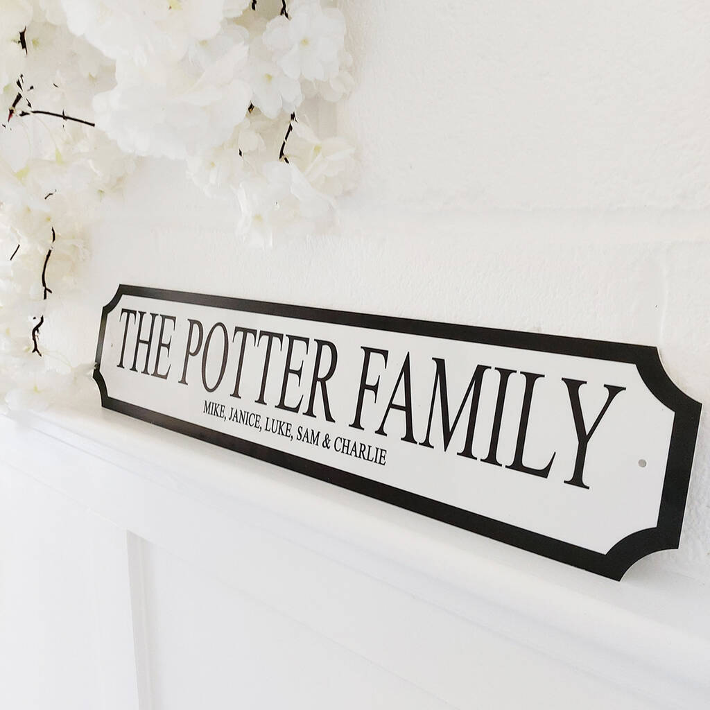 Personalised Family Street Sign, 1 of 3