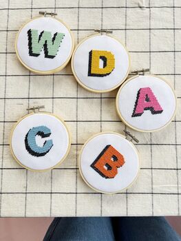 Drop Shadow Alphabet Cross Stitch Kit, 4 of 10