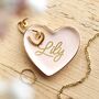 Personalised Small Pink Ceramic Heart Trinket Dish, thumbnail 2 of 3