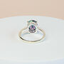 Purple Iridescent Oval Crystal Ring, thumbnail 3 of 4