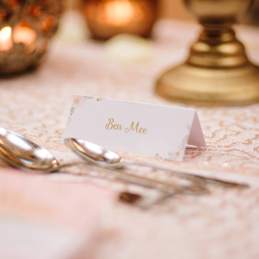 elegant floral place cards by rodo creative