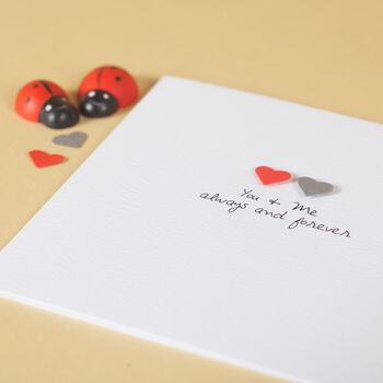 You And Me Always And Forever Romantic Handmade Card, 2 of 9