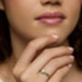 Emerald And White Opal Gold Ring, thumbnail 2 of 9