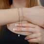 Bezel Bar Bracelet, Silver Plated Or Gold Plated, thumbnail 4 of 6