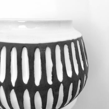 Black And White Patterned Vase, 5 of 7