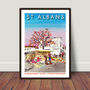 St Albans, Illustrated Print, Option To Personalise, thumbnail 2 of 3