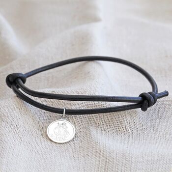 Personalised Engraved St Christopher Leather Bracelet, 5 of 12