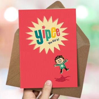 Congratulations Card ‘Yipee You Did It’, 3 of 4