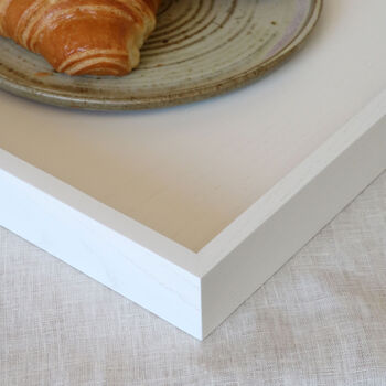 Handmade White Decorative Ottoman Tray With Handles, 5 of 10