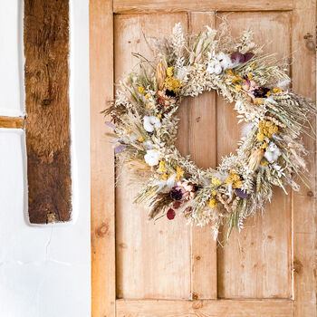 Dried Flower Wreath With Grasses And Proteas, 5 of 6