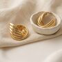 Twisted Hoops Gold Non Tarnish Waterproof, thumbnail 3 of 9