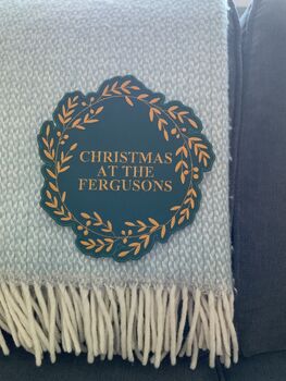 Large Personalised Family Christmas Embroidered Iron On Fabric Patch, 2 of 4