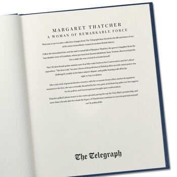 Margaret Thatcher Daily Telegraph Personalised Deluxe History Book, 7 of 8