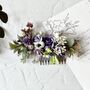 Purple And Lilac Flower Hair Comb, thumbnail 3 of 6