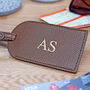 Personalised Faux Leather Luggage Tag Gold Font, thumbnail 3 of 11