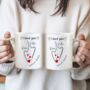 Abstract Love Sketch Personalised Mug, thumbnail 2 of 5