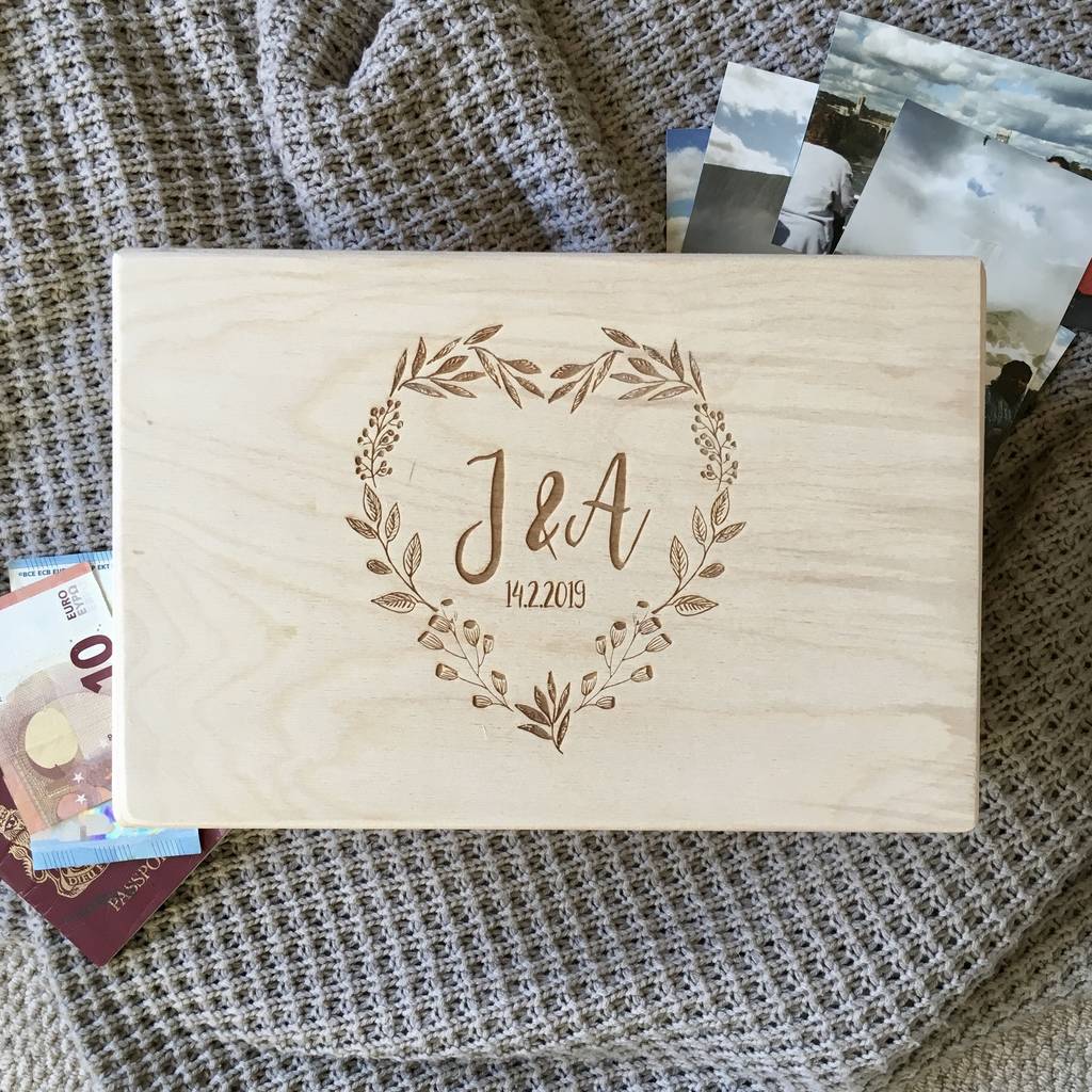 Personalised Couples Initials Memory Box