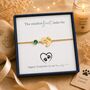 Personalised Dog Paw Print Bracelet Engraved With Birthstone, thumbnail 2 of 8