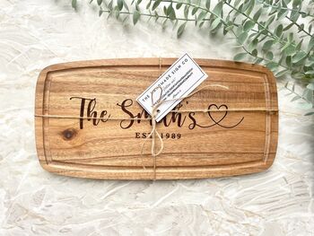 Personalised Engraved Acacia Chopping Board, 2 of 5
