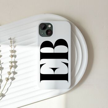 Personalised White Monogram Phone Case, 3 of 6