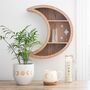 Wooden Crescent Moon Wall Shelf, thumbnail 1 of 3