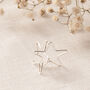 Small Star Sterling Silver Sleeper Earrings, thumbnail 2 of 12