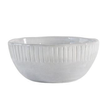 Vintage White Ribbed Bowl – Set Of Four, 2 of 2