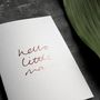 'Hello Little Man' Rose Gold Foil Baby Card, thumbnail 2 of 4